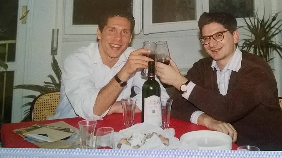 Diego Simeone con l'autore dell'articolo a Pisa nel 1991