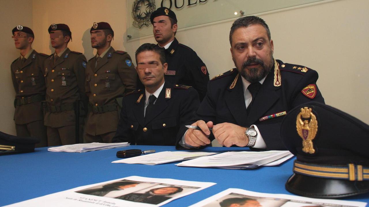 A destra l'ex dirigente dell'ufficio Volanti della Questura, Fabio Pichierri