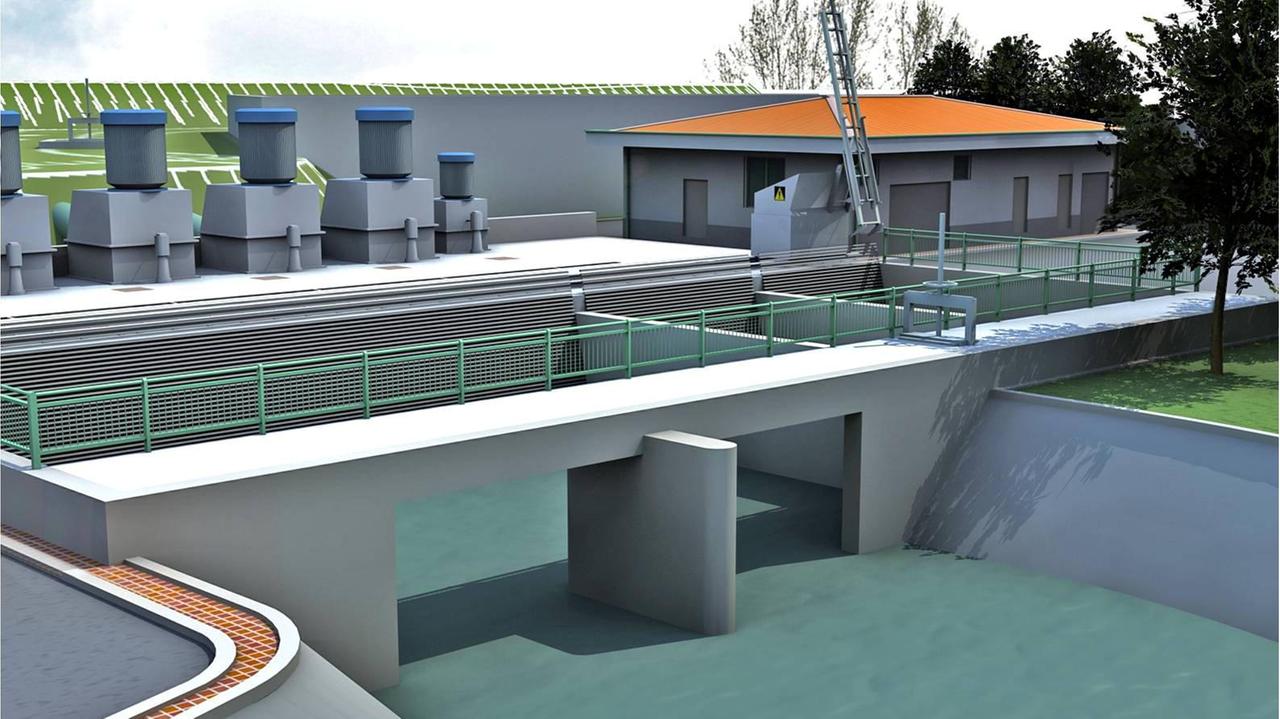 Una simulazione del progetto di idrovora