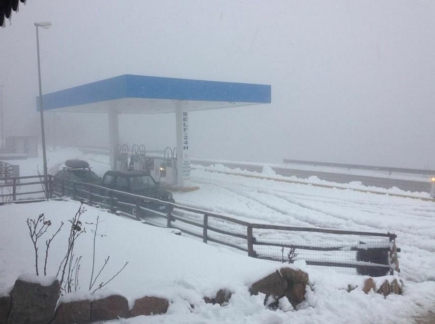 A Desulo forte nevicata e temperature a picco