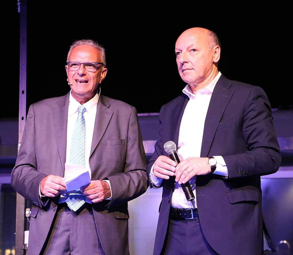 Filippo Grassia, moviolista, qui con Giuseppe Marotta ad della Juventus