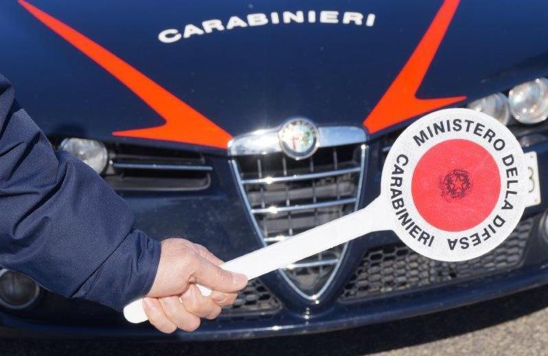 Un posto di blocco dei carabinieri