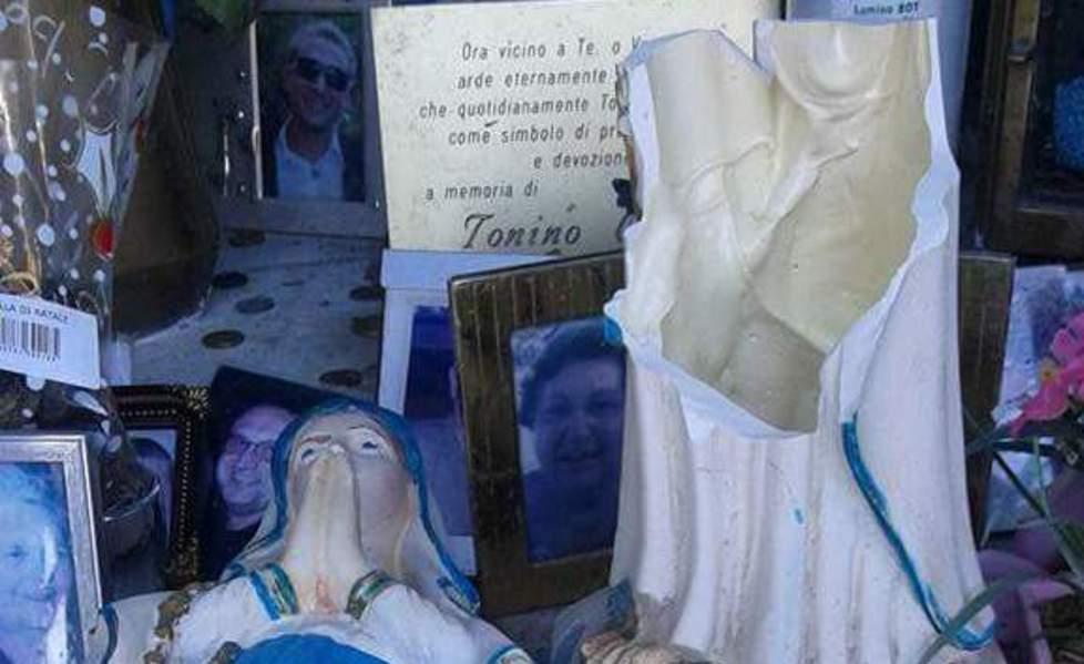 Spezzata la statuetta della Vergine