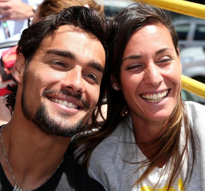 Pennetta-Fognini a tifare. Poi nozze a giugno