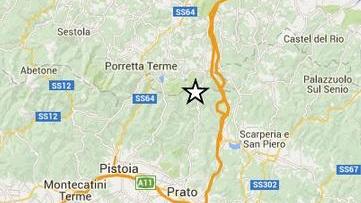 L'epicentro del terremoto individuato dall'Invg