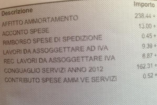 Casalp chiede il conguaglio 2012: in arrivo migliaia di bollettini 
