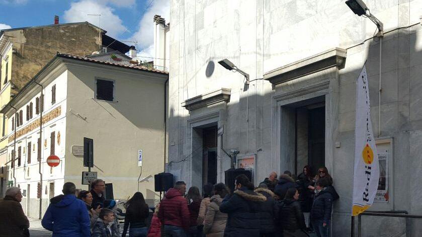 Ressa per Gabbani, la sala Garibaldi è stracolma