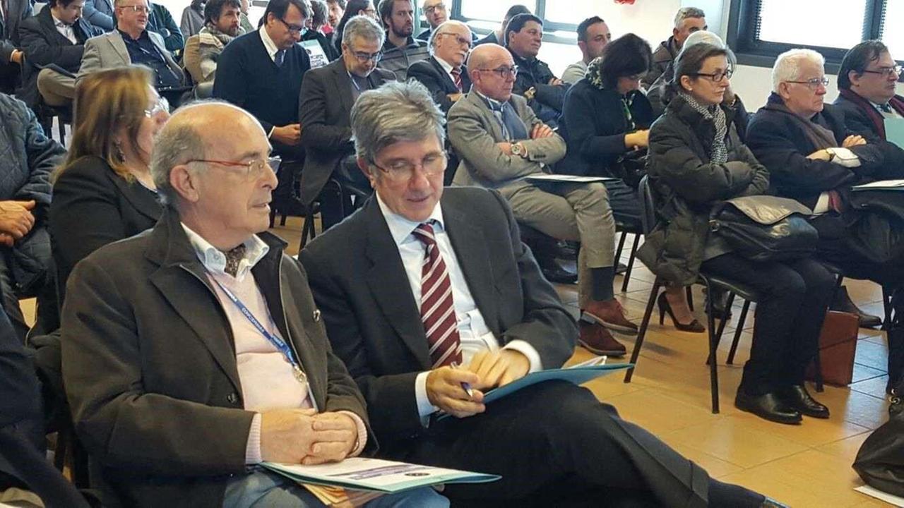 Giuseppe Gori, a destra, presidente di Confcooperative Toscana Nord