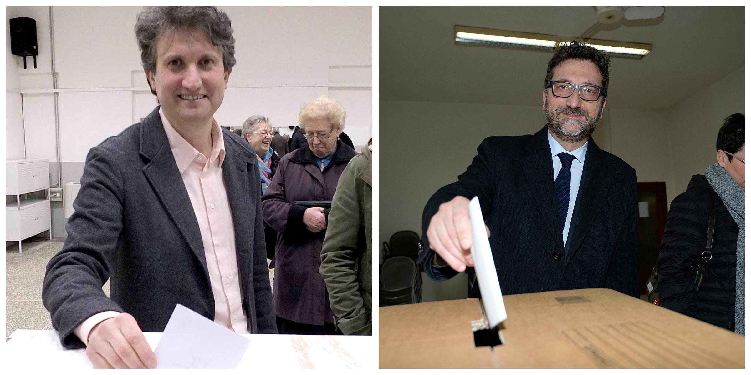 Da sinistra Massimiliano Angori (Vecchiano) e Alessio Antonelli (Cascina)
