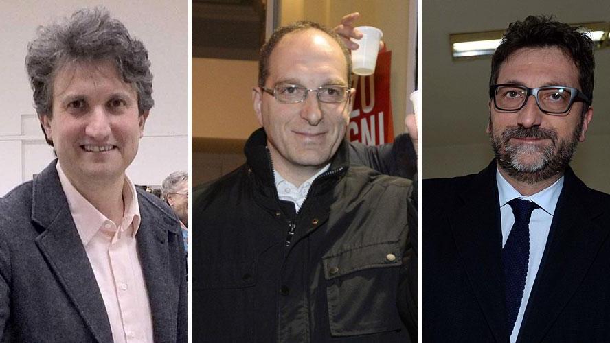 Da sinistra: Massimiliano Angori (Vecchiano), Lorenzo Mascagni (Grosseto), Alessio Antonelli (Cascina)