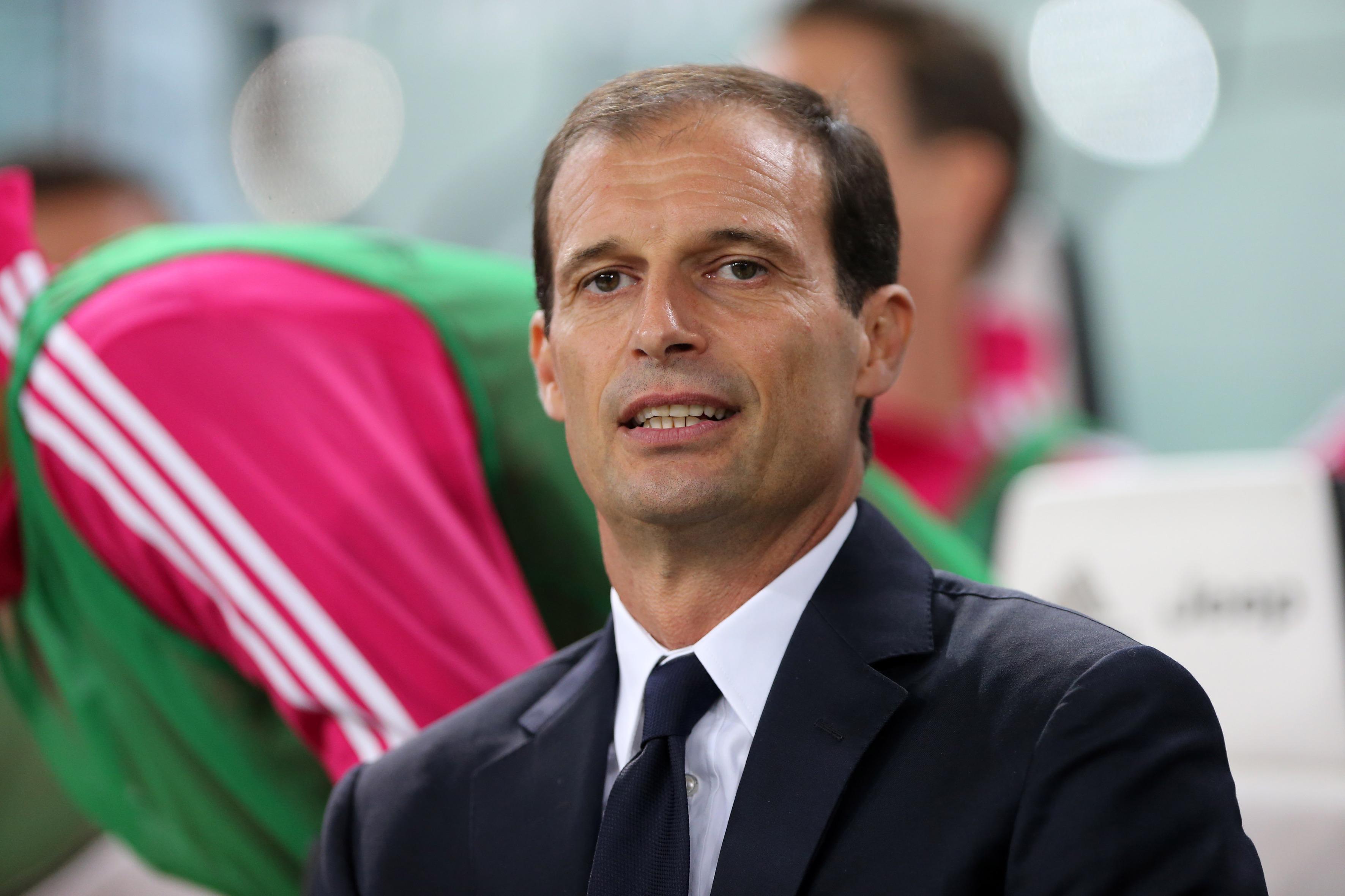Massimiliano Allegri sulla panchina della Juventus
