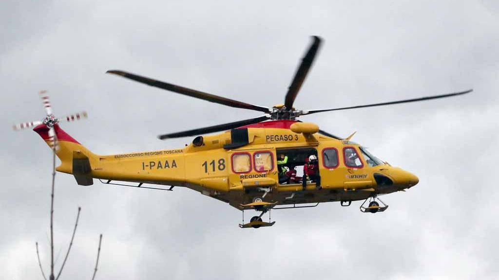 Un elisoccorso in volo