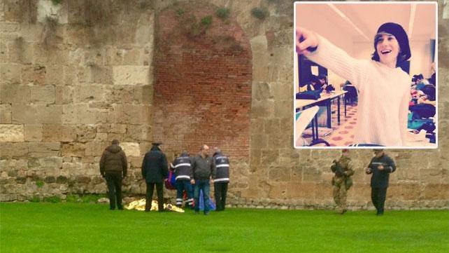 Il punto in cui è stato trovato il corpo senza vita dello studente. Nel riquadro Florian Gregor Schmidt
