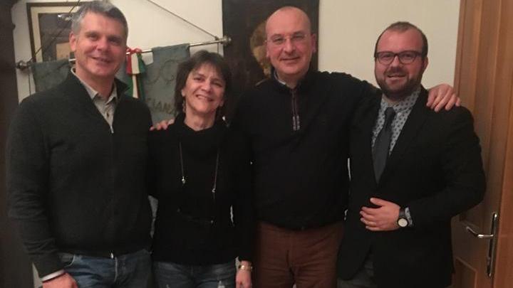 Da sinistra Andrea Ciumei, Anna Bulgaresi, Gianni Anselmi e Lorenzo Lambardi