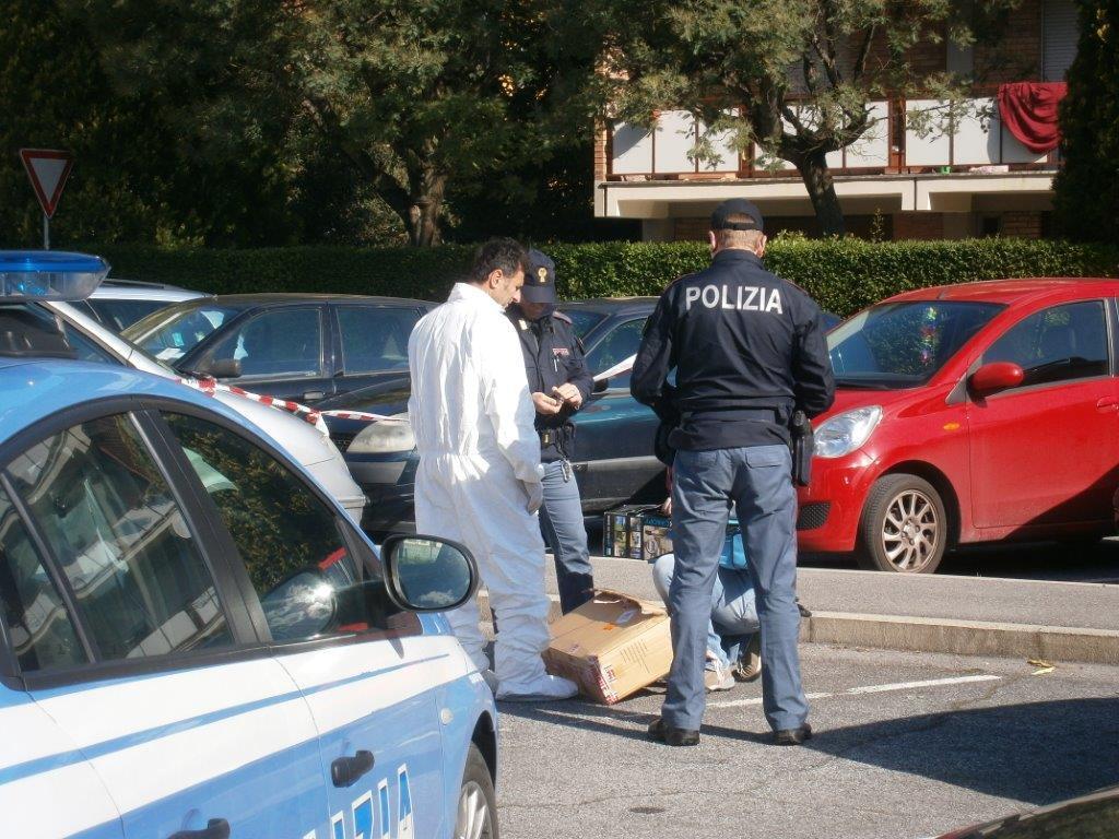 Un'immagine del delitto avvenuto il 7 aprile 2015 