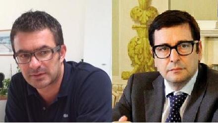 Da sinistra Andre Corti, direttore generale dell'Ato Toscana sud, ed Eros Organni, amministratore delegato di Sei