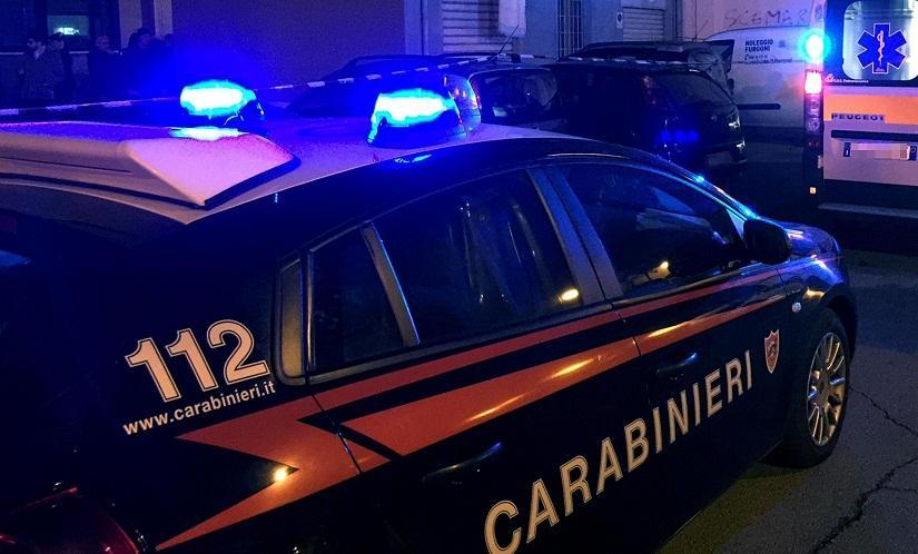 Un intervento dei carabinieri