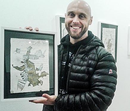 Mostra con Sfiggy, il personaggio di Bolognesi