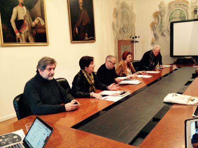 La presentazione di "Textile" nella sala giunta del Comune di Prato