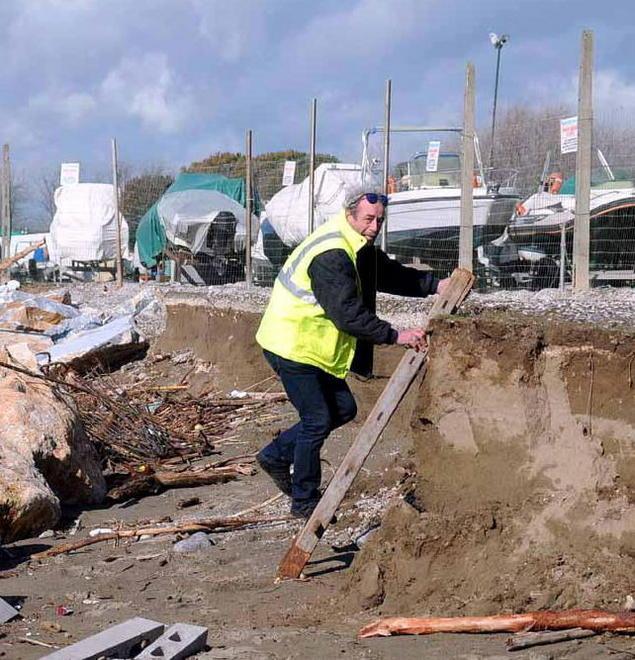 La spiaggia è arretrata di dieci metri 
