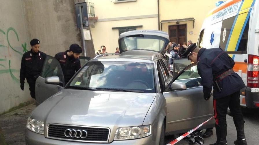 L'Audi del giovane cinese controllata dai carabinieri (foto Batavia)