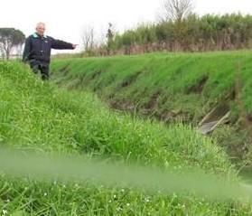 Altre frane sull’argine del fosso Quadrelli