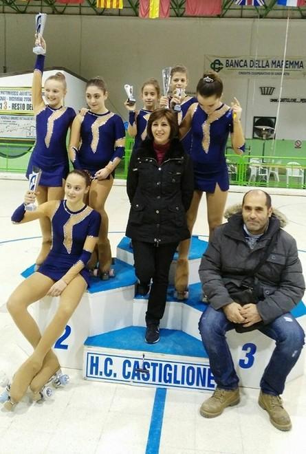 Le ragazze del Sole brillano sul podio