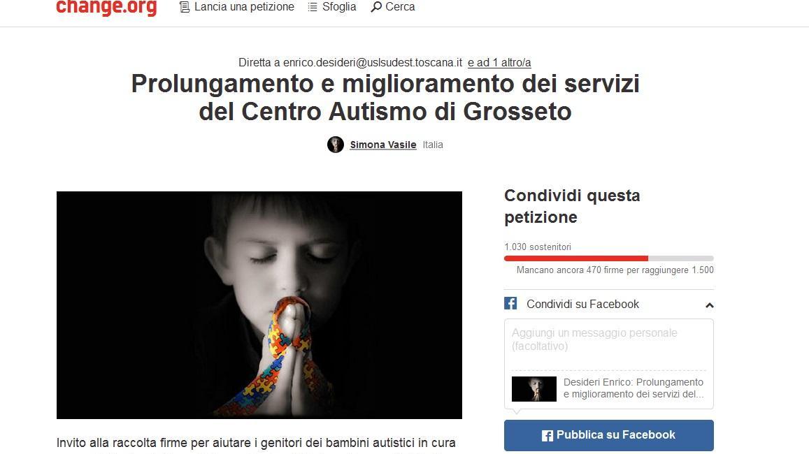 La locandina della petizione