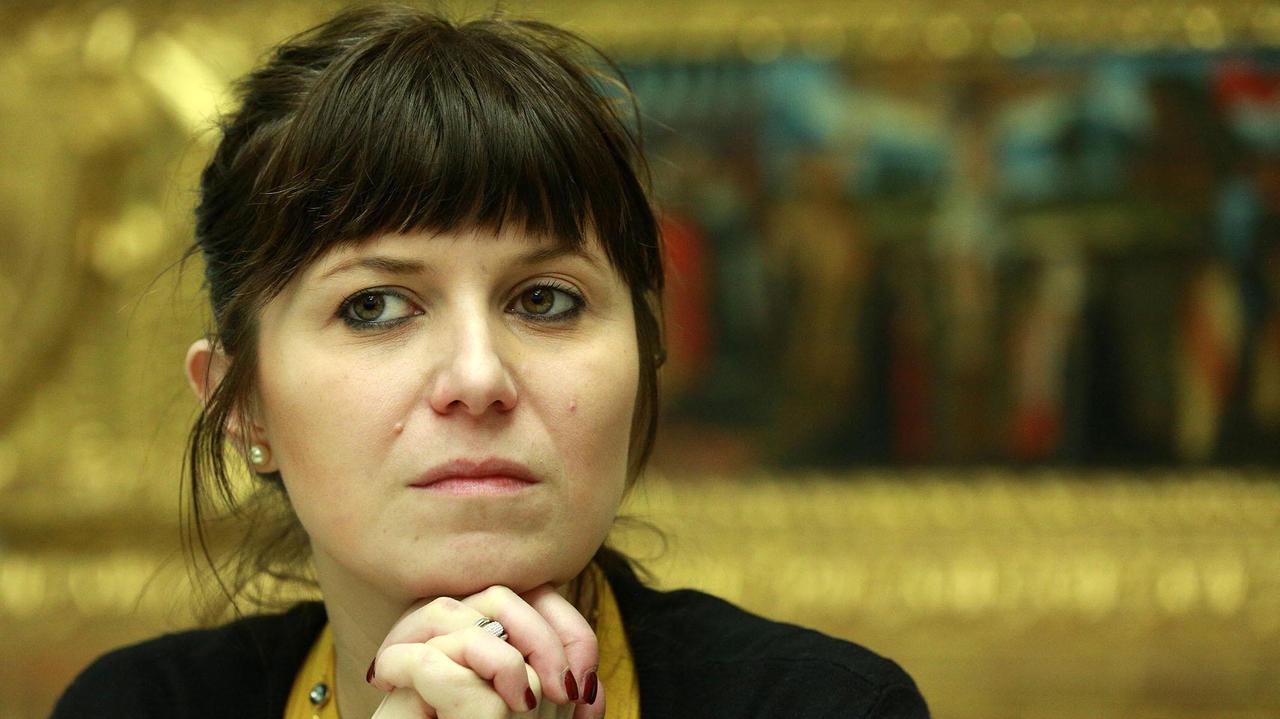 Brenda Barnini, sindaco di Empoli e madre del piccolo Cesare (foto agenzia Carlo Sestini)