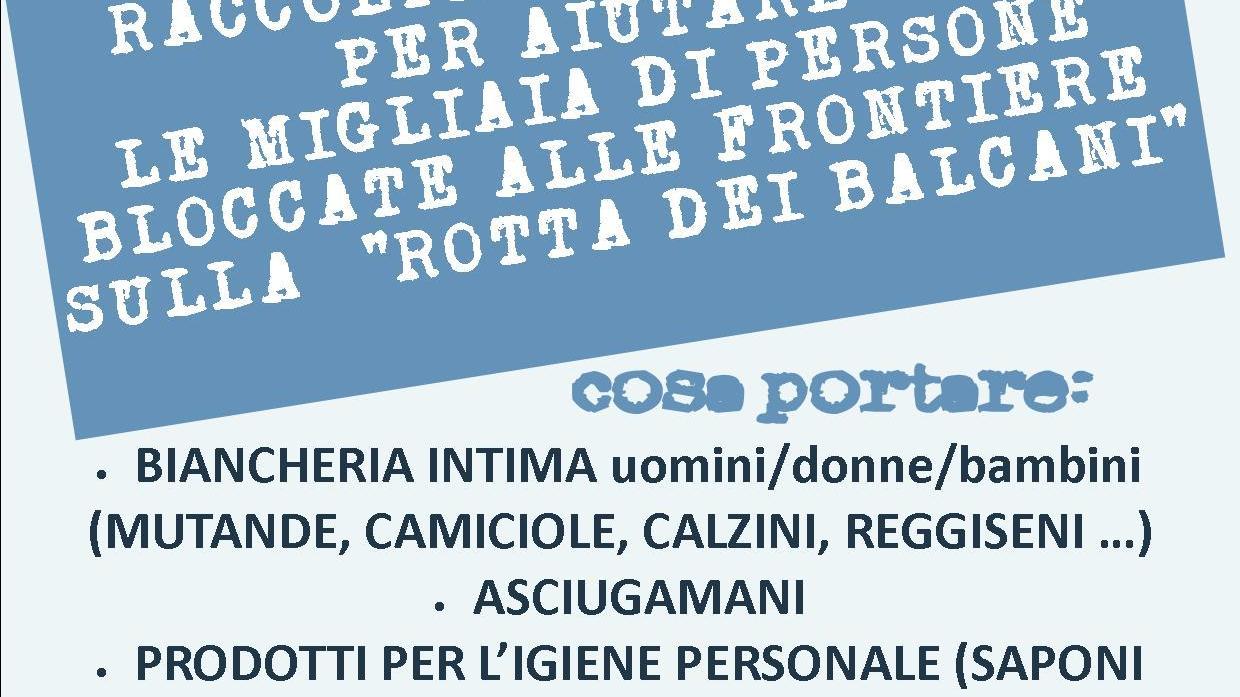 Il volantino dell'iniziativa in favore dei profughi di Idomeni
