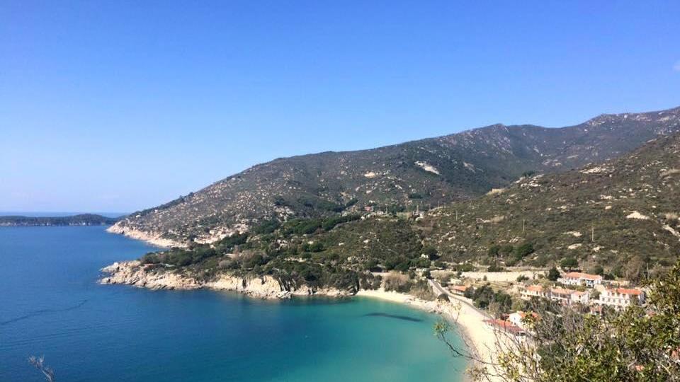 La spiaggia di Cavoli in questi giorni (foto dal profilo Facebook del Convio)