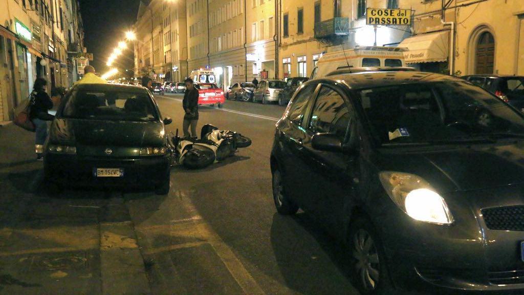 Il punto dell'incidente in via (Marzi/Pentafoto)