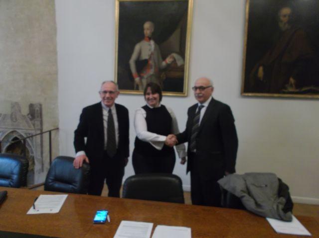 Luciano sampieri, l'assessore Benedetta Squittieri, il presidente Lamberto Galletti