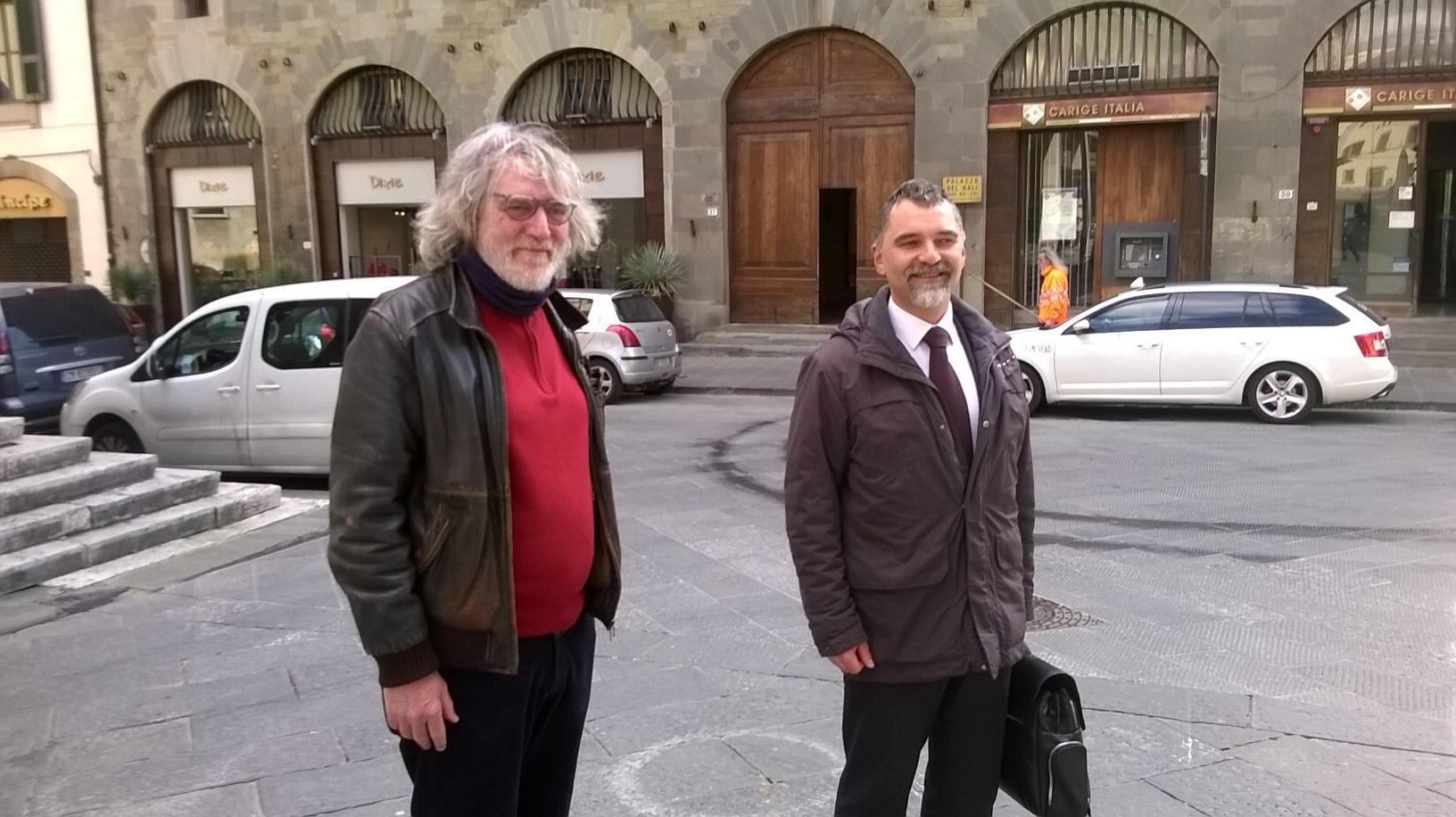 Lo psichiatra Luigi De Luca con il suo avvocato Luca Bisori