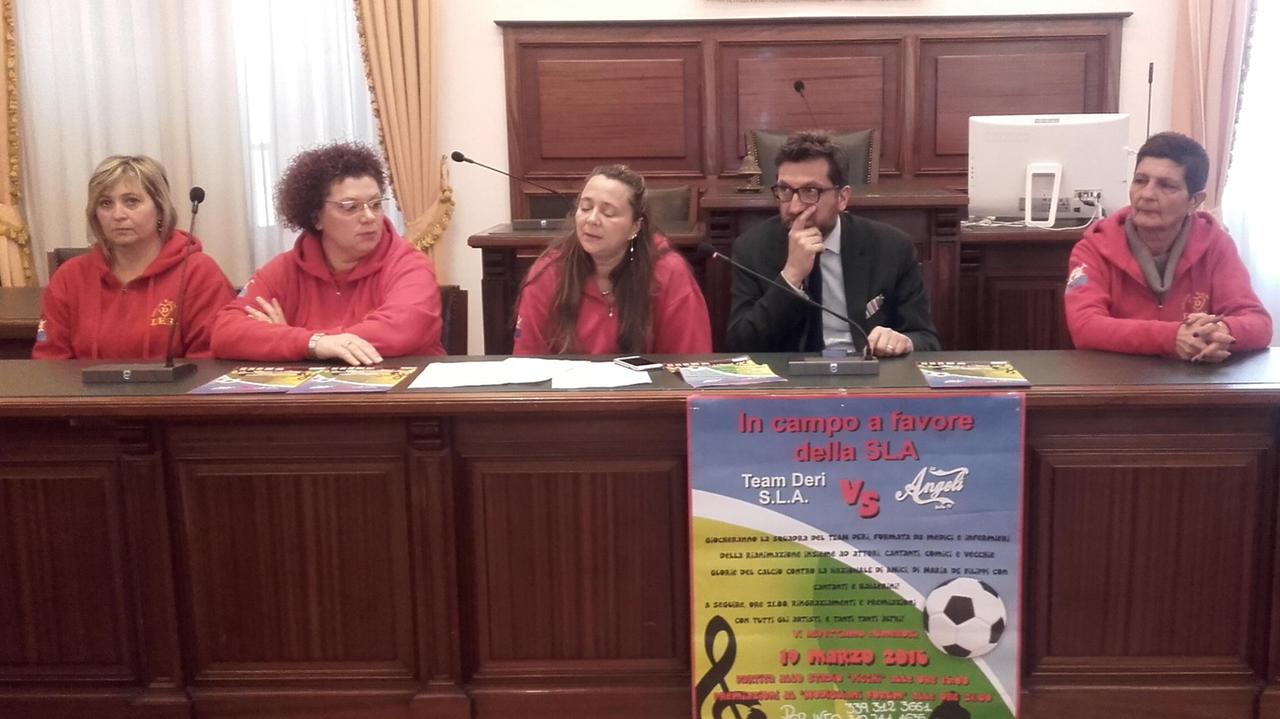 La presentazione della partita in comune a Cascina