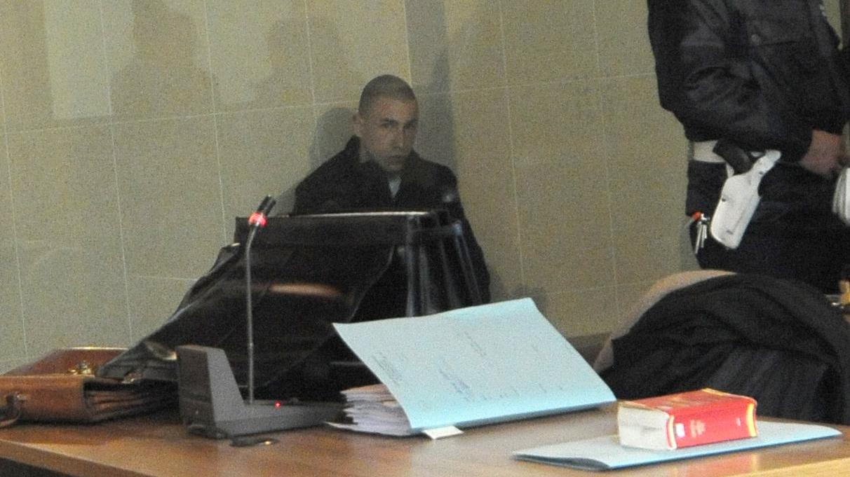Andrea Dessena durante il processo