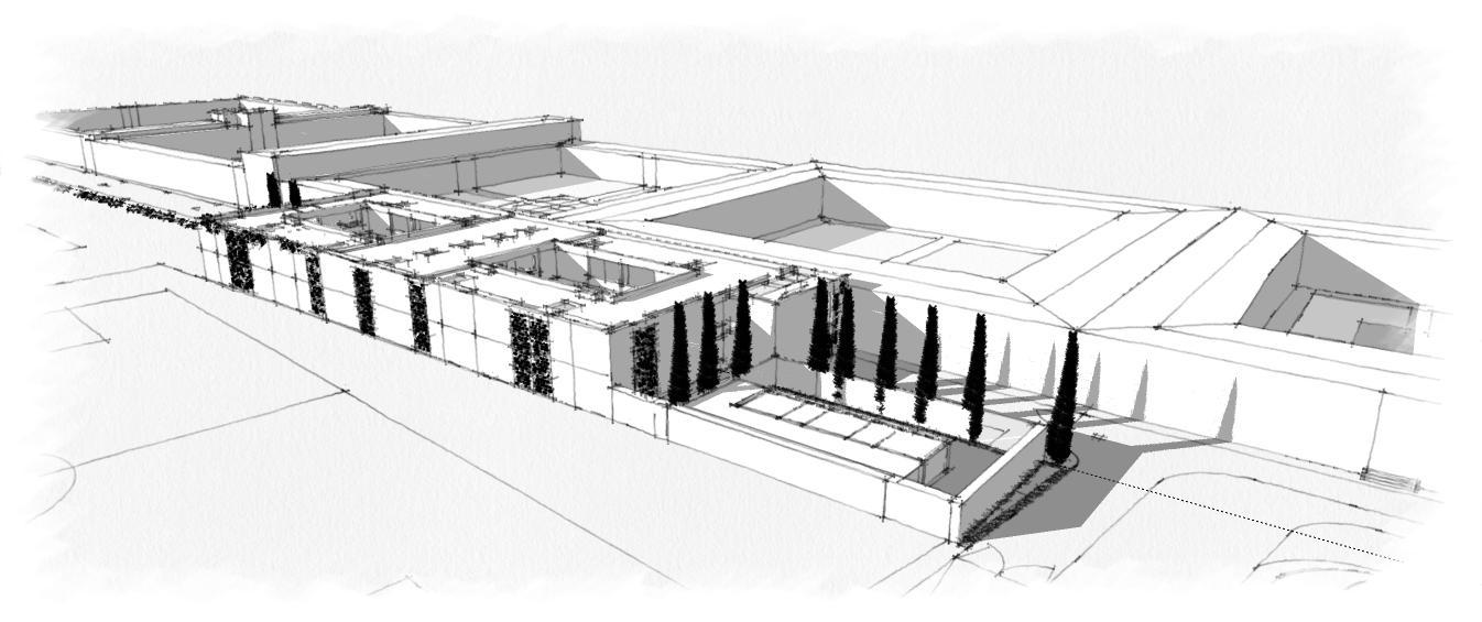 Il rendering del nuovo cimitero della Misericordia