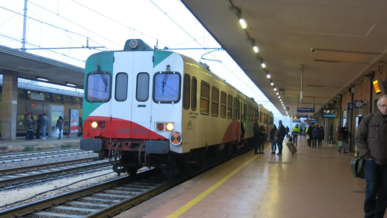 Treni in stazione a Ferrara