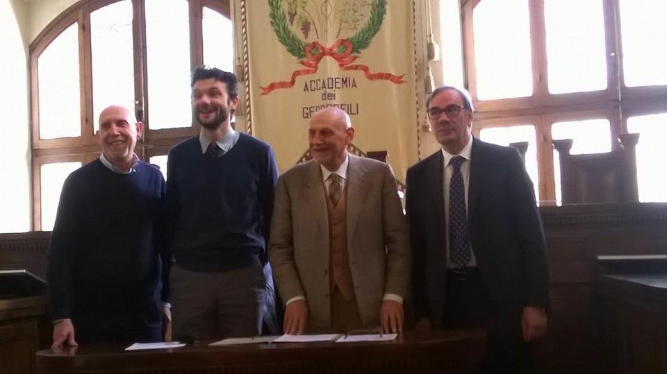 I protagonisti della firma del protocollo d'intesa all'Accademia dei Georgofili