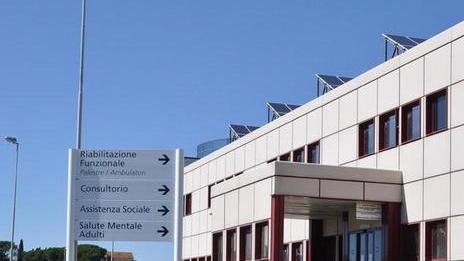 L'area degli ambulatori dell'ospedale di Cecina