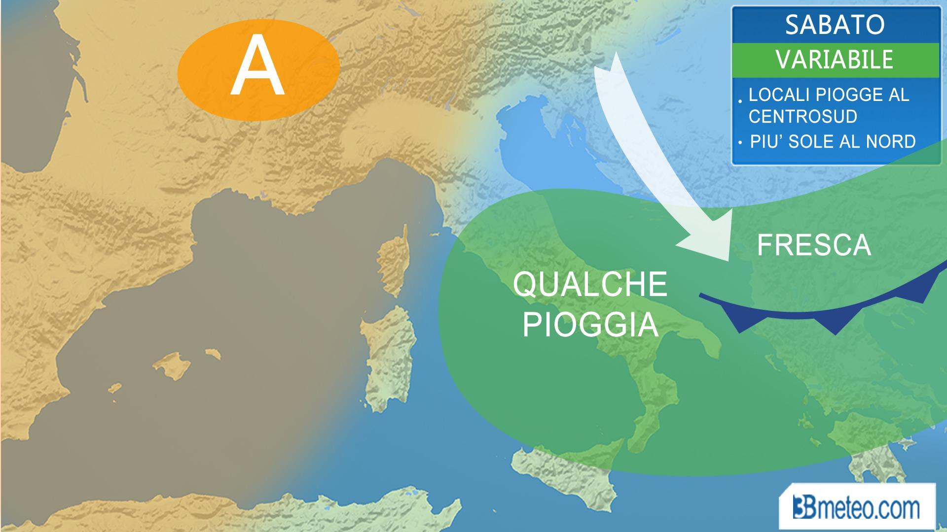 Il tempo di sabato 26 marzo