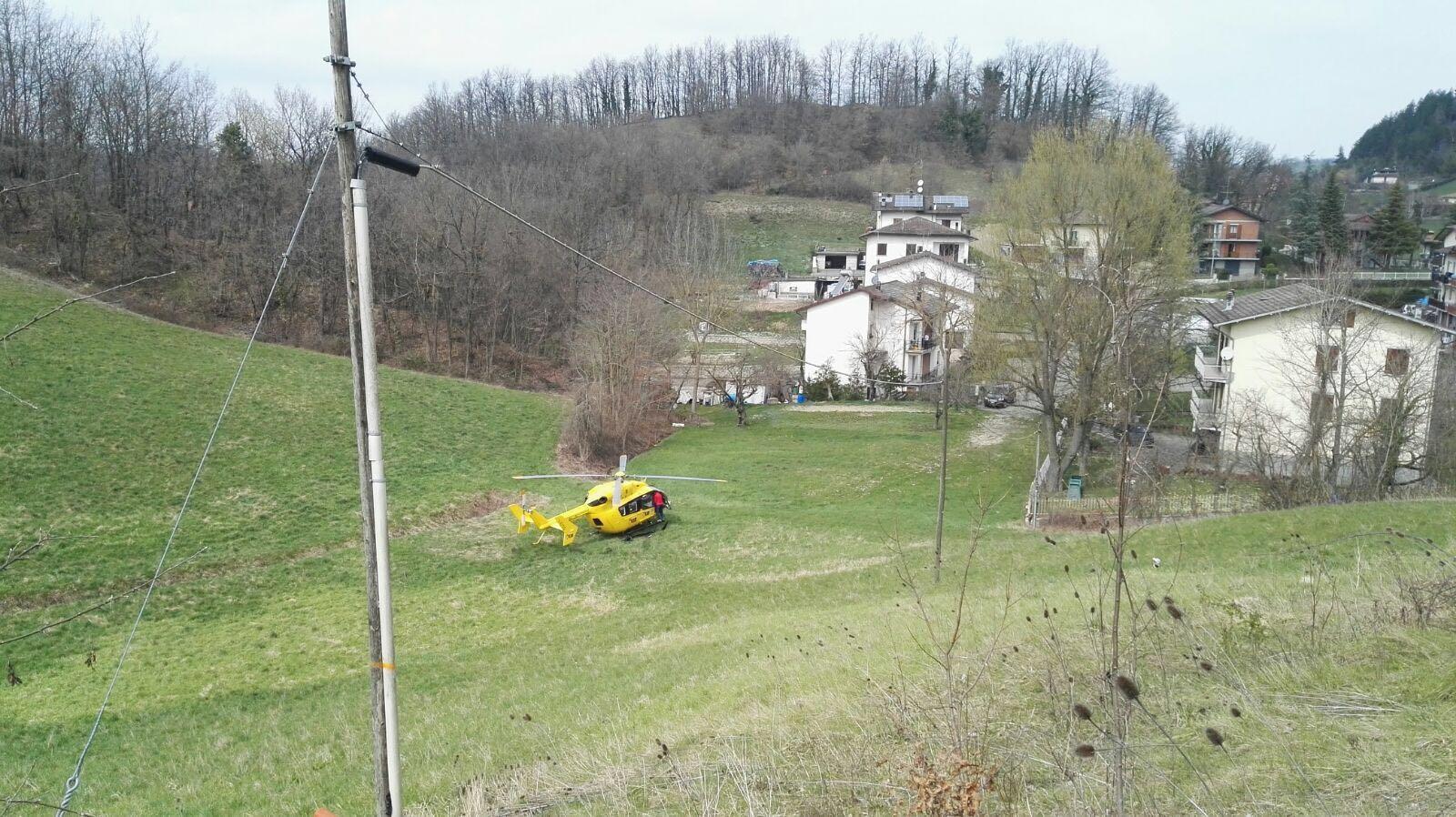 Schiacciato dalla legna, grave infortunio a Felina