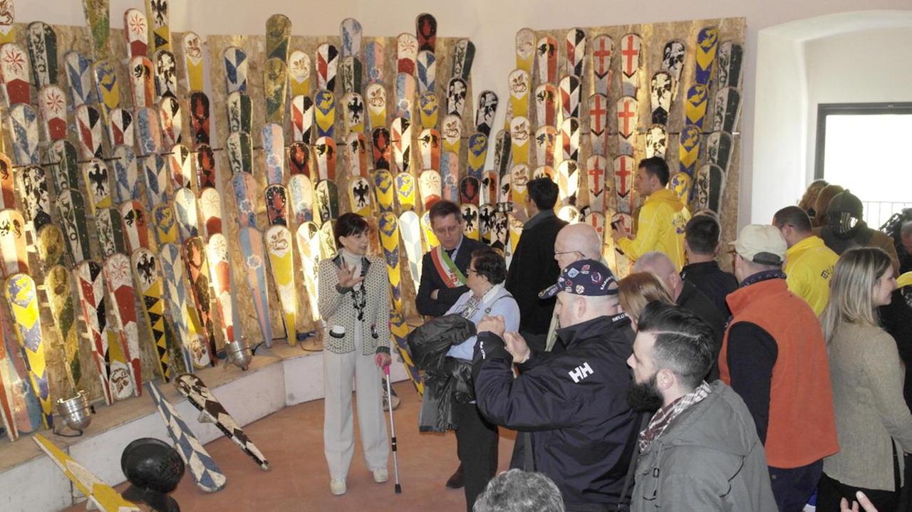 Una parte della mostra nel fortilizio