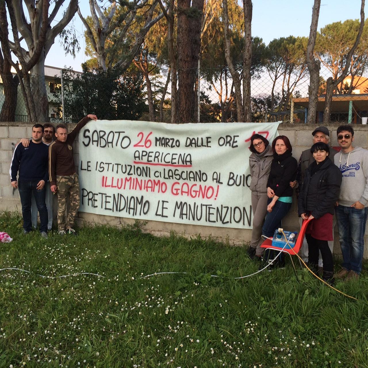 Alcuni dei residenti autori della protesta