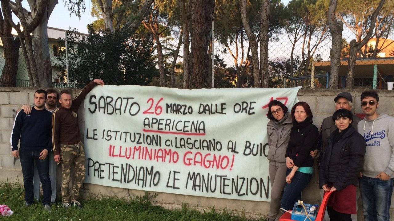 Alcuni dei residenti autori della protesta