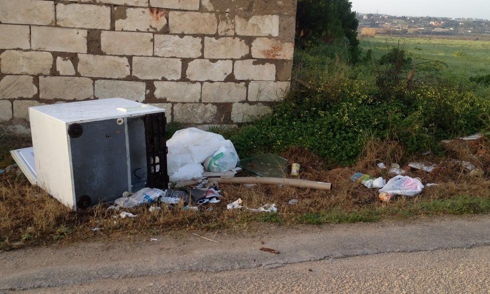 Rifiuti abbandonati a Serralonga