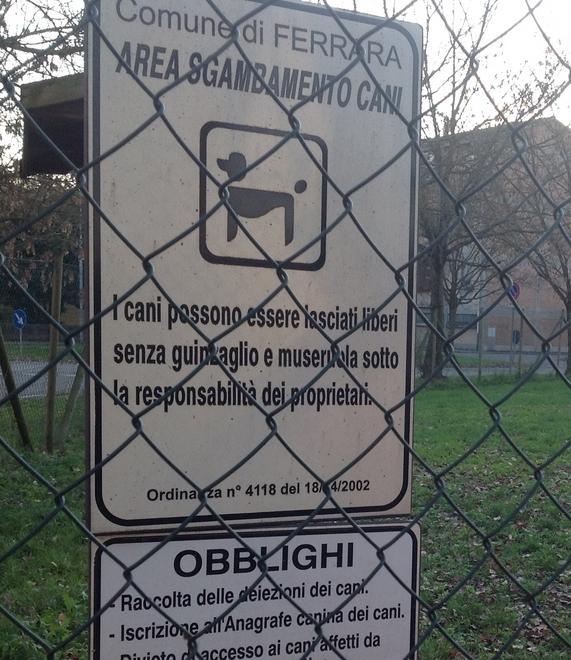 Ok al cambio di utilizzo C’è l’area riservata ai cani 