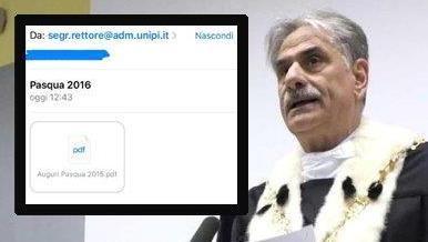 Il rettore invia gli auguri a tutti ma la mail è la stessa del 2015 