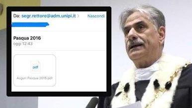Il rettore invia gli auguri a tutti ma la mail è la stessa del 2015