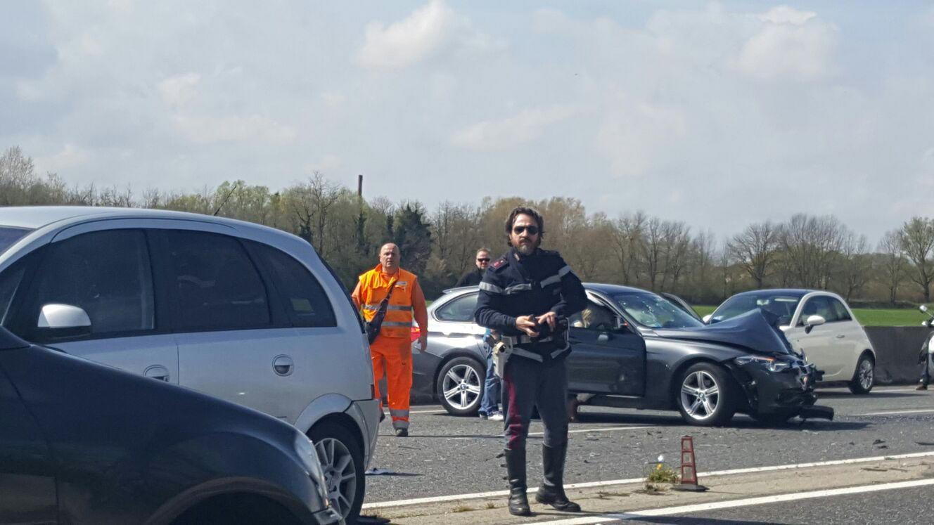 Le auto coinvolte nell'incidente
